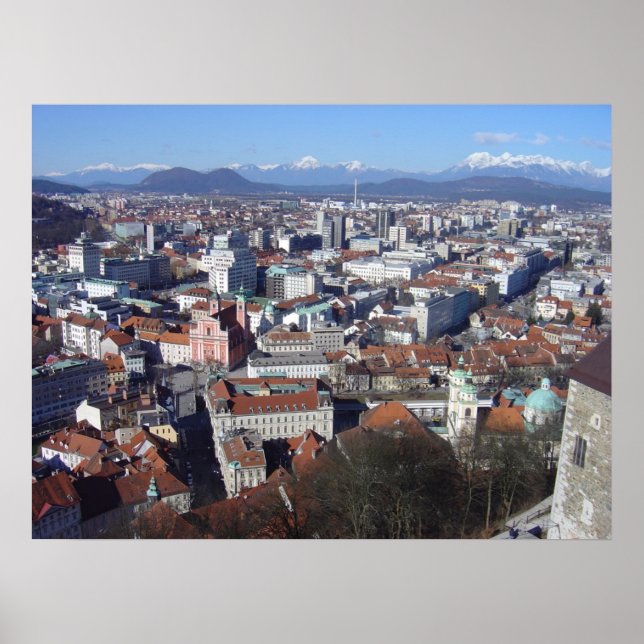 Póster Ljubljana Eslovenia (Frente)
