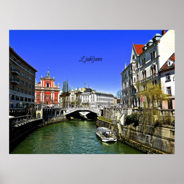 Póster Ljubljana, Eslovenia (Frente)