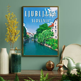 Póster Ljubljana, perle de la Slovénie