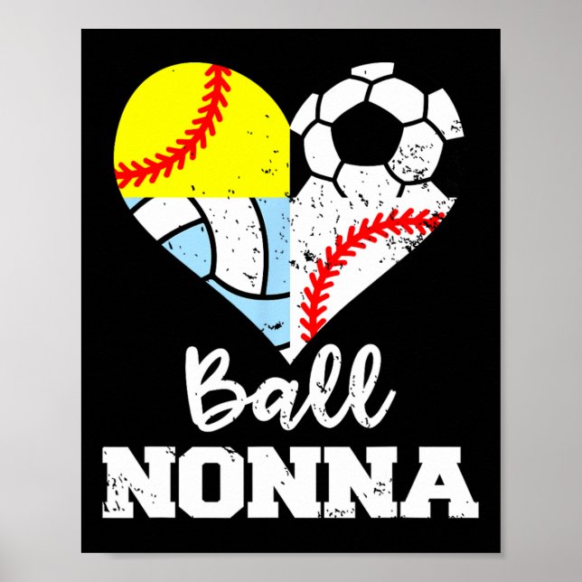Póster Ll Nonna Soccer Sell Softll Volleyll Player Nonna  (Frente)