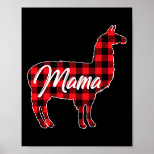 Póster Llama a mamá Navidades Red Plaid iguala familia Pa