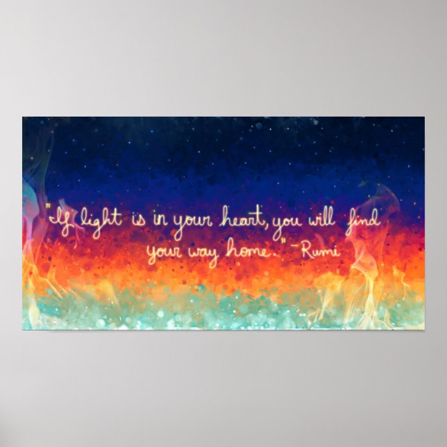 Póster Llama abstracta (Frente)