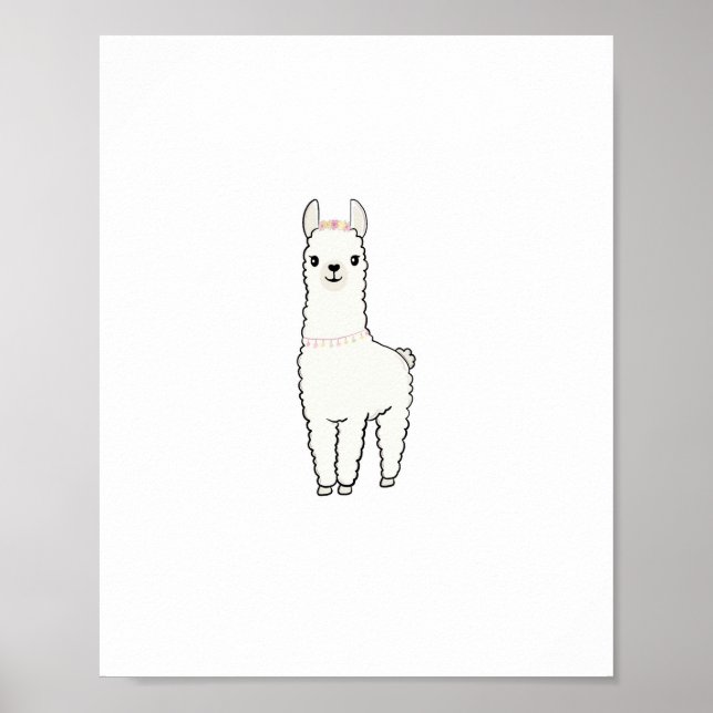 Póster Llama adorable tematizado  (Frente)