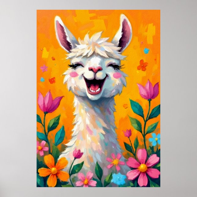 Póster Llama amor en flor (Frente)
