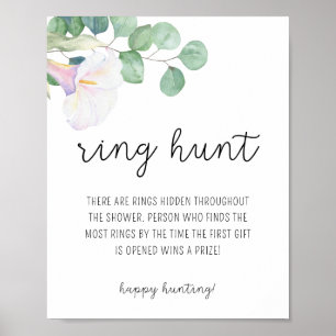 Póster Llama blanca - juego de ducha de novia de caza de 