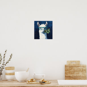 Póster Llama Chic Inteligente