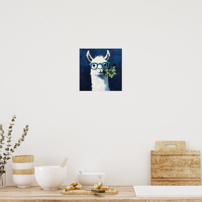 Póster Llama Chic Inteligente (Cocina)