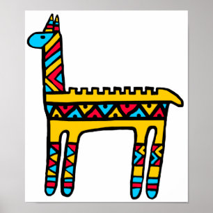 Póster Llama-colores