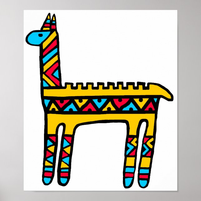 Póster Llama-colores (Frente)