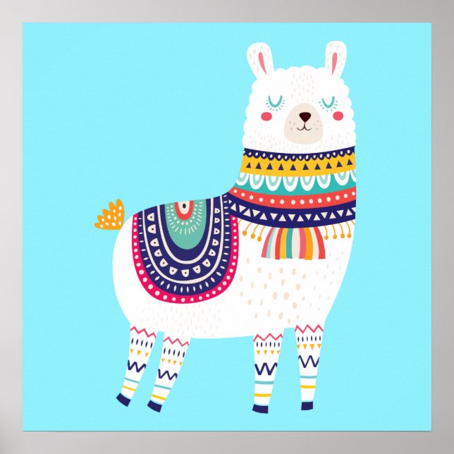Póster Llama cute (Frente)