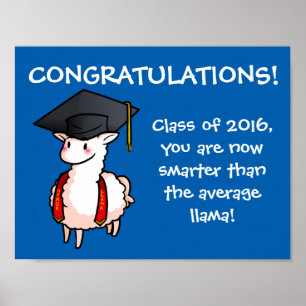Póster Llama de graduación