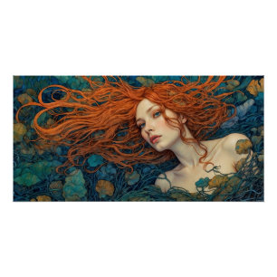 Póster "Llama de las Mareas" - Un Retrato Colorido