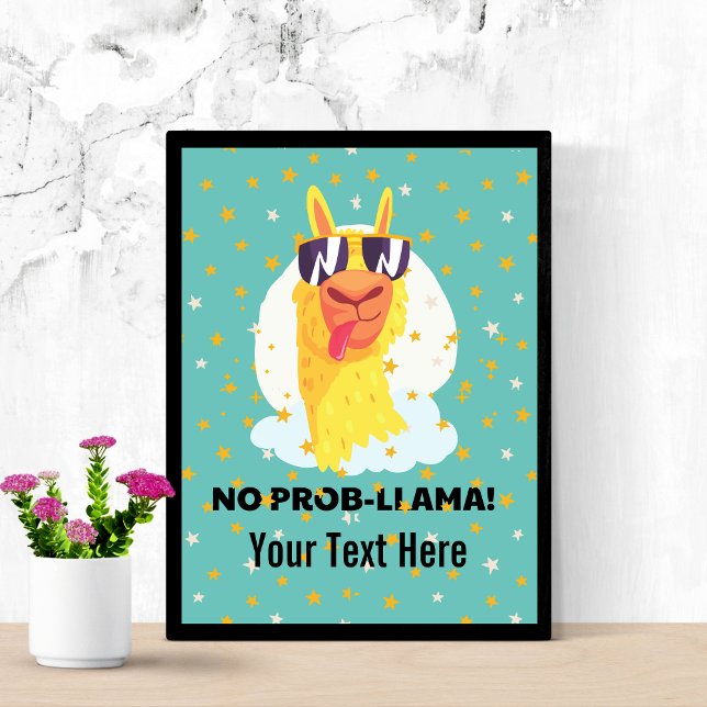 Póster Llama Divertida Llama Lindo con Estrellas (Subido por el creador)