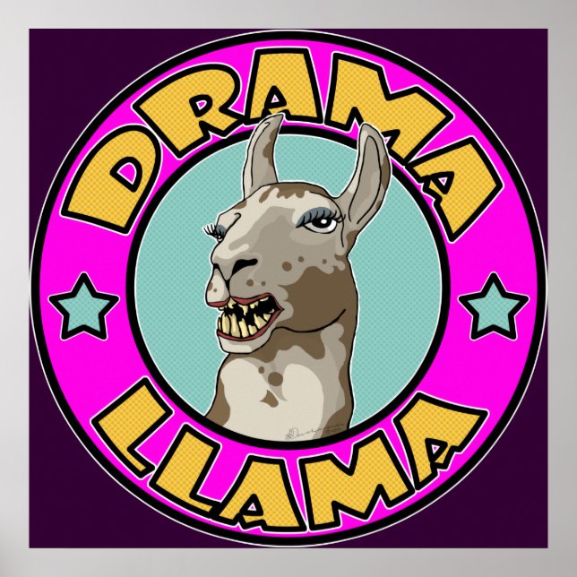 Póster Llama dramática, imprimir (Frente)