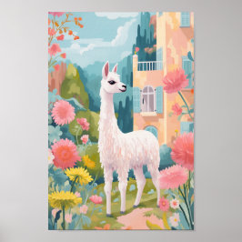 Póster Llama feliz