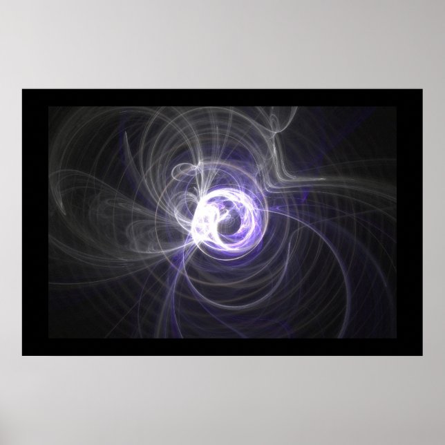 Póster Llama fractal: Círculos de luz (Frente)