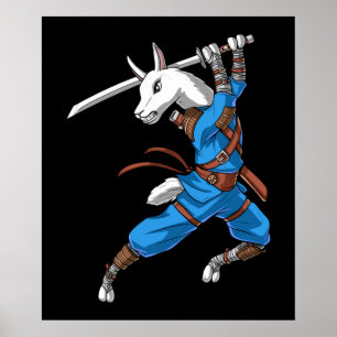 Póster Llama Ninja Samurai
