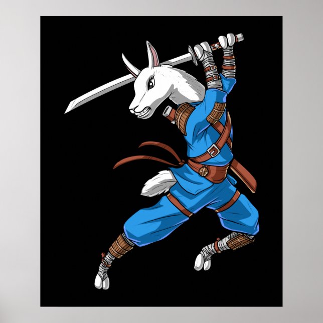 Póster Llama Ninja Samurai (Frente)