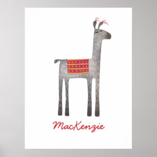 Póster Llama personalizada