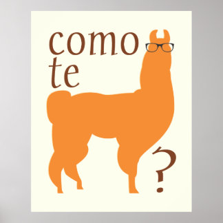 Póster Llama Poster de citas Imprimir: Como las llama