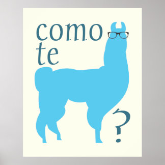 Póster Llama Poster de citas Imprimir: Como las llama