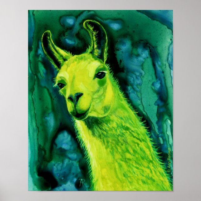 Póster Llama Poster/Imprimir - "Llemon-Llime Llama" (Frente)