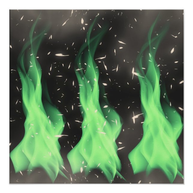 Póster Llama verde (Anverso)