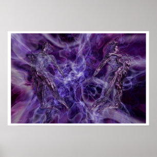Póster Llama violeta