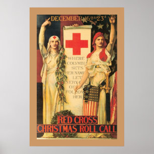 Póster Llamada a la lista de Navidades de la Cruz Roja