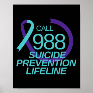 Póster Llamada de lifelina para prevención del suicidio 9