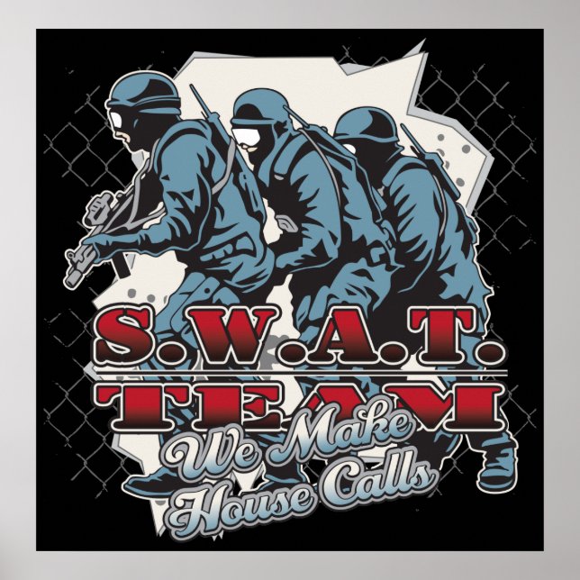 Póster Llamadas de SWAT Team House (Frente)
