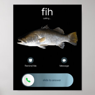 Póster Llamadas divertidas a Fih, Fih Incipiente Meme De 