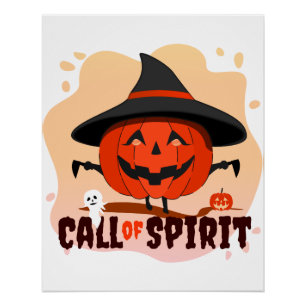 Póster Llamado de Espíritu de Halloween