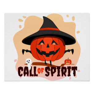 Póster Llamado de Espíritu de Halloween