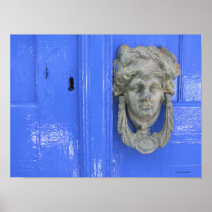 Póster Llamador de puerta, Loutro, Creta, Grecia