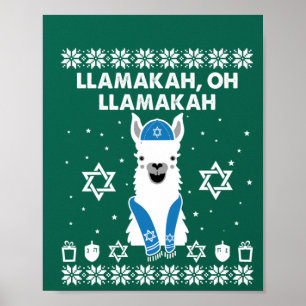 Póster Llamakah, Oh Llamakah Hanukkah Gifts