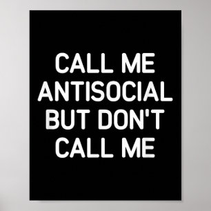 Póster Llámame antisocial pero no me llames, Divertido, C