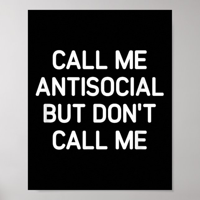 Póster Llámame antisocial pero no me llames, Divertido, C (Frente)