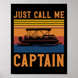 Póster Llámame Capitán Regalo de Ancla para Barco Pontón