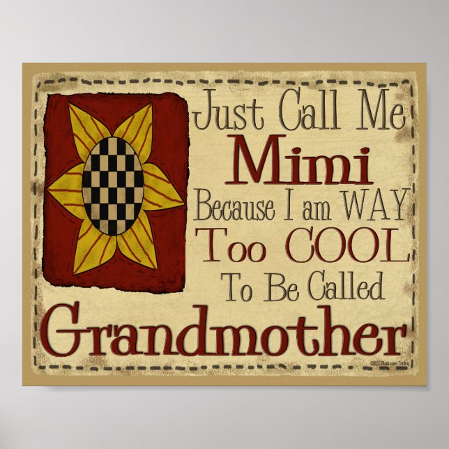 Póster Llámame Mimi, soy muy Guay para mi abuela (Frente)