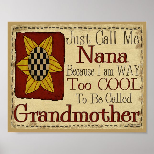 Póster Llámame Nana, soy muy Guay para mi abuela (Frente)