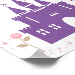 Póster Llámame pintura mural de castillo de princesa para