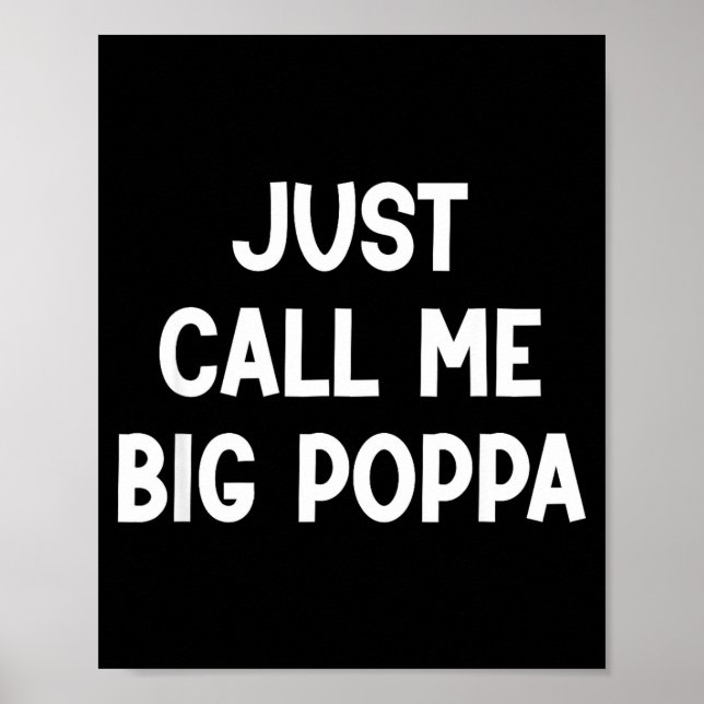 Póster Llámame simplemente papá grande, divertido, chiste (Frente)
