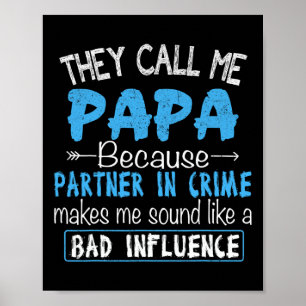 Póster Llámame Socio Papa En Crimen Padre Fami