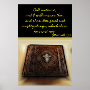 Póster Llámame y te responderé. Jeremías 33:3