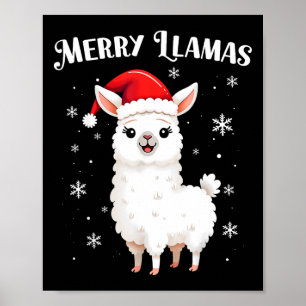 Póster Llaman a fiesta animal Navidades graciosos de merr