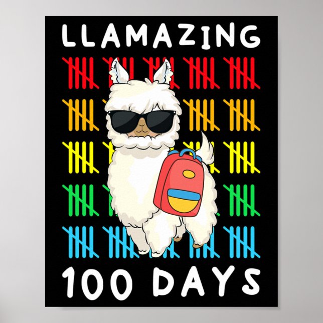 Póster Llamando a 100 días de escolares a profesor 10 (Frente)
