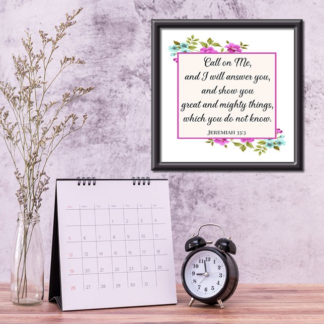 Póster Llamar a mi Biblia Verse Jeremiah Christian Gicleé (Subido por el creador)