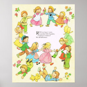 Póster Llamar a un anillo de rosas, Mabel Lucie Attwell P