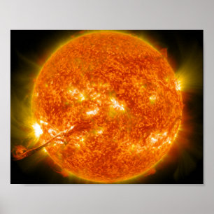 Póster Llamarada solar o eyección total de la guirnalda